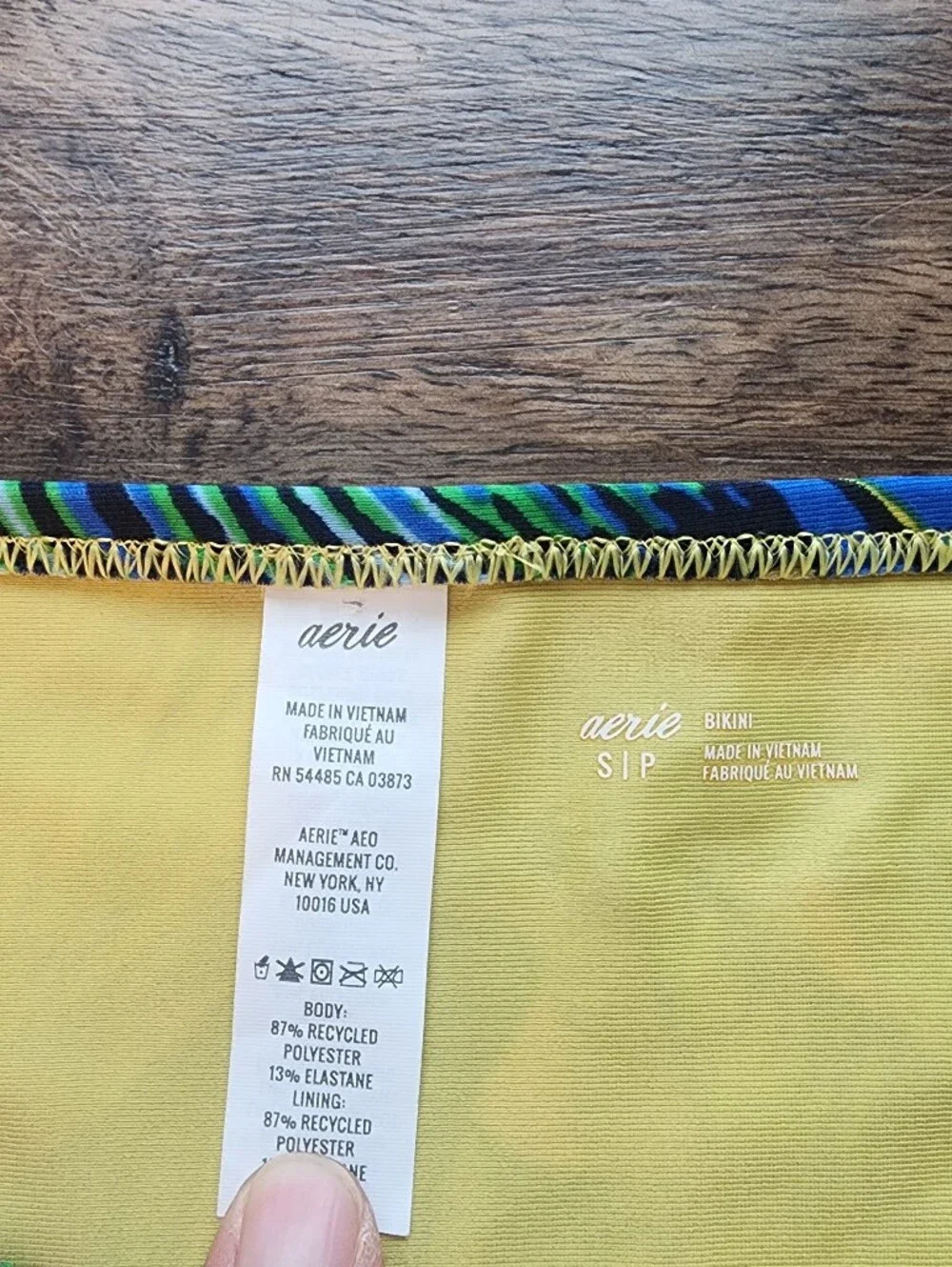 AERIE Tropical Floral Bikini Bottom - Pink, Yellow & Green Size Small